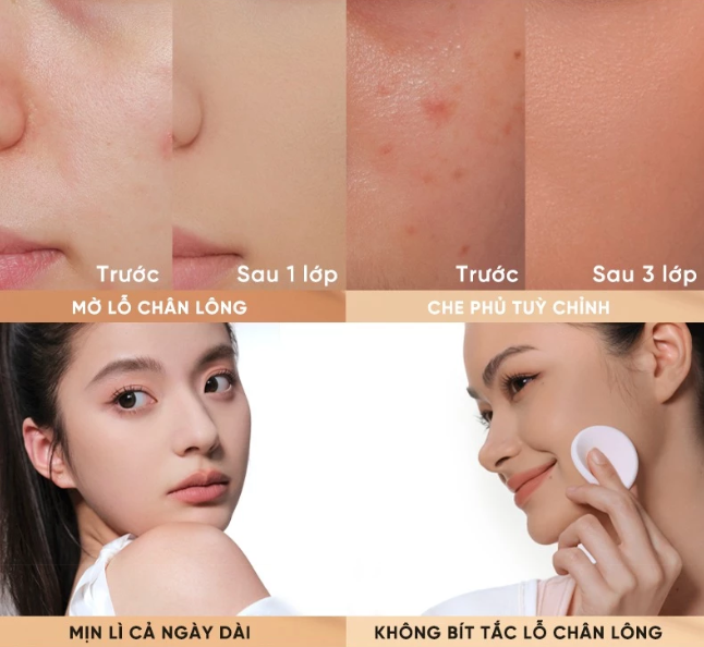 Phấn Nén Phấn Phủ Dạng Nén JUDYDOLL Peach Skin Matte 2-Way Cake Khô Thoáng Mịn Da