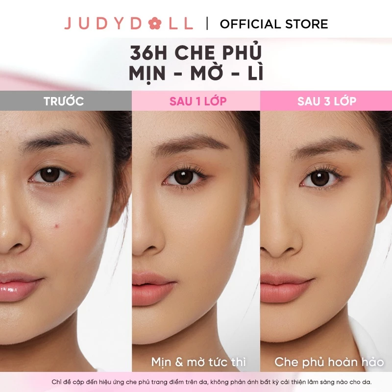 Phấn Nén Phấn Phủ Dạng Nén JUDYDOLL Peach Skin Matte 2-Way Cake Khô Thoáng Mịn Da
