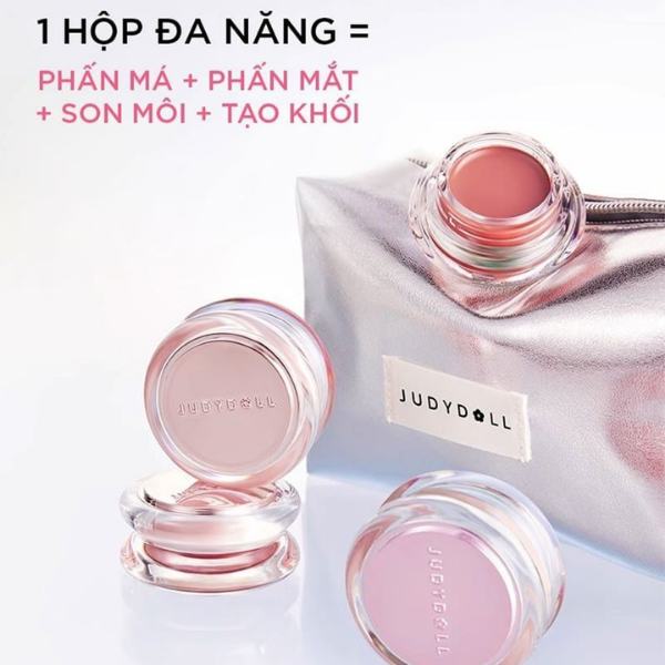Son & Má Hồng Kem Đa Năng Judydoll Watery Multimuse Color Balm - Mịn Lì Không Bết Lên Màu Tự Nhiên
