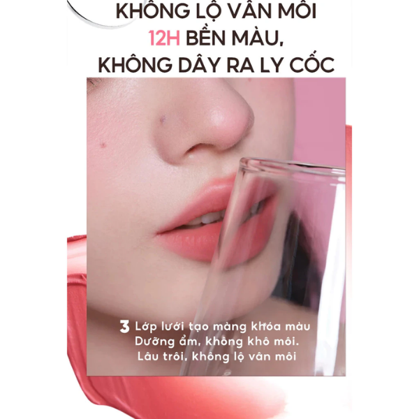 Son Kem Lì Đầu Bông Dặm Judydoll Matte Lip Cream - Mềm Mịn Bền Màu Che Phủ Vân Môi