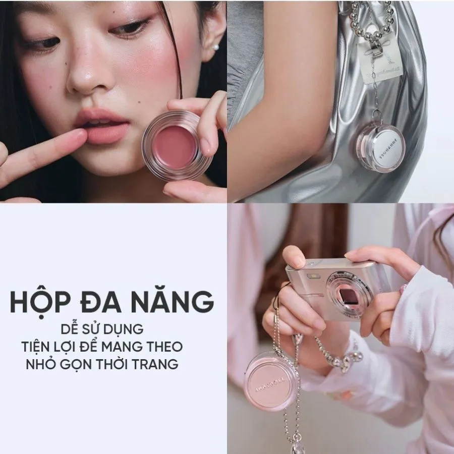 Son & Má Hồng Kem Đa Năng Judydoll Watery Multimuse Color Balm - Mịn Lì Không Bết Lên Màu Tự Nhiên