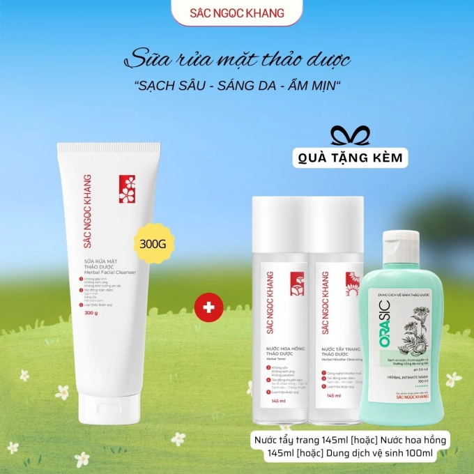 Sữa rửa mặt thảo dược Sắc Ngọc Khang 300g